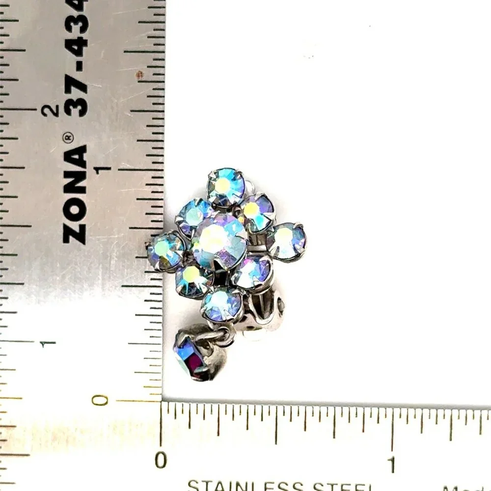 Weiss Rhinestones‎ Clip On Earrings